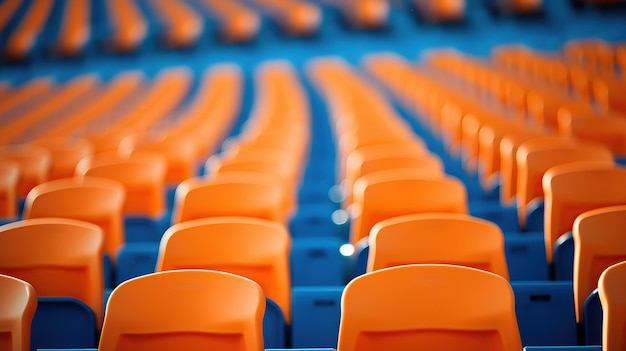 Фото Места трибуны на спортивном стадионе пустая открытая арена