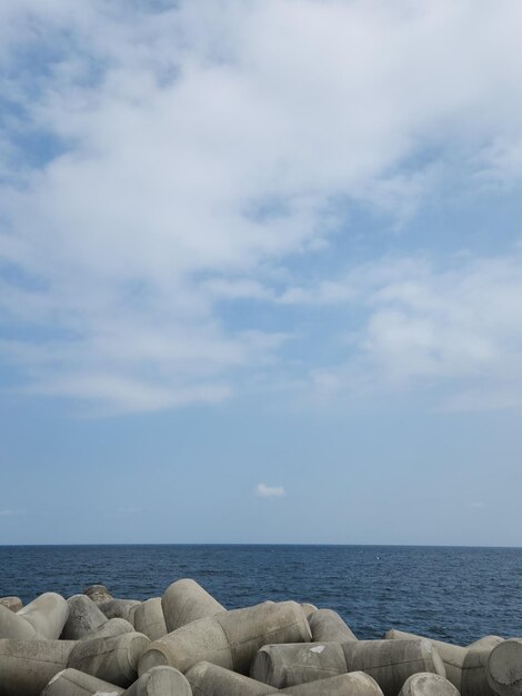 Seawall  sky  sea