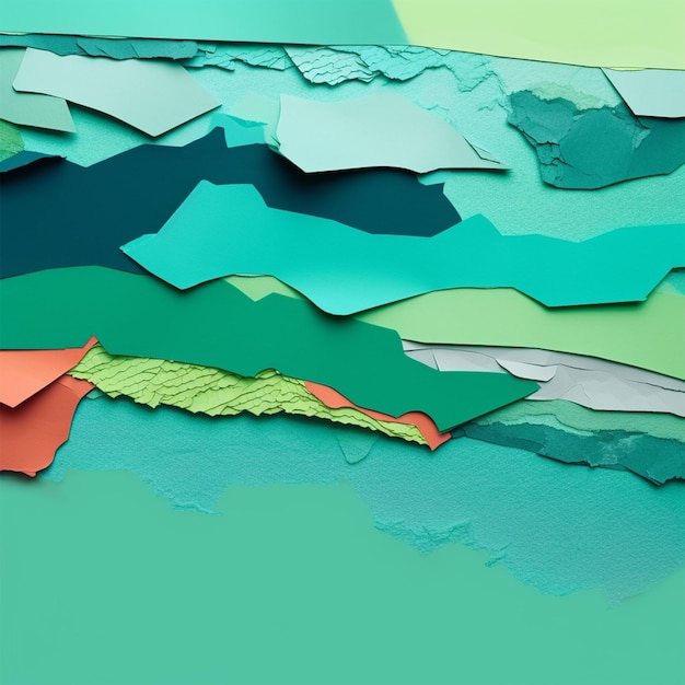 Абстрактная композиция из морской воды на цветной бумаге