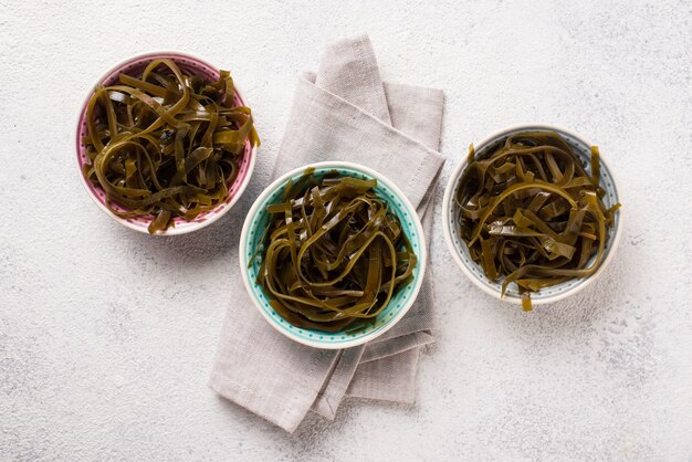 Seaweed salad with sesame seeds