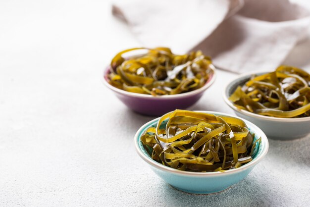 Seaweed salad with sesame seeds