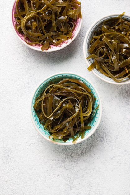 Seaweed salad with sesame seeds