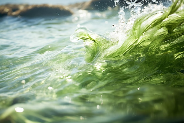 写真 浅い 水 で 旋回 する 海藻