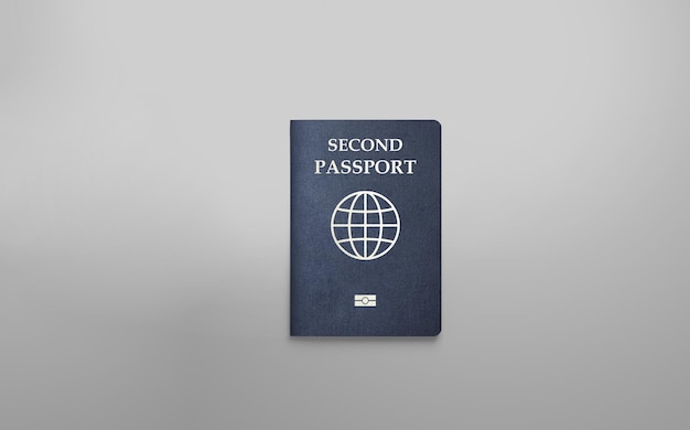 Second passport on a white background