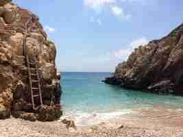 Photo secret beach in karpathos island