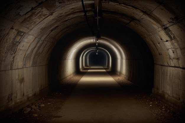 Foto tunnel di ricerca segreta sotterranea sperimentazione scientifica