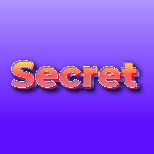 SecretText effect JPG gradient purple background card photo