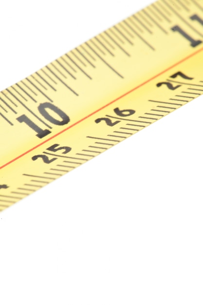 Photo section of measuring tape