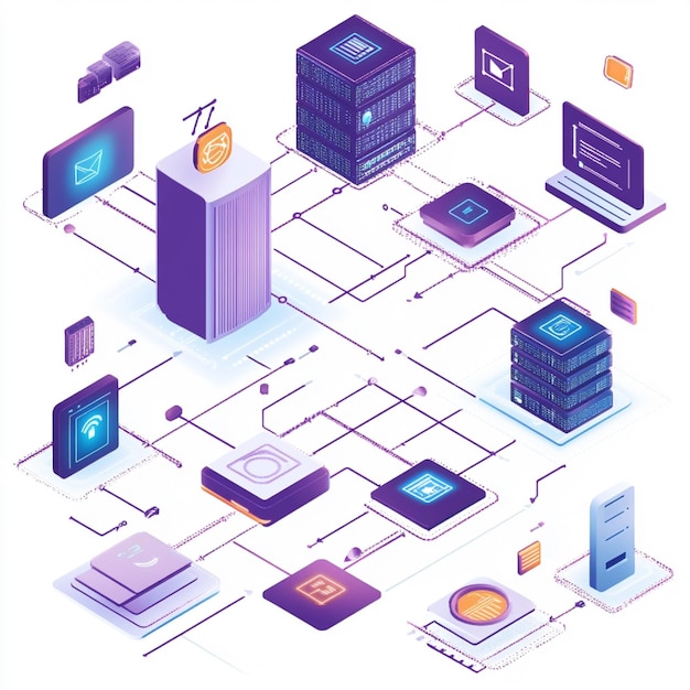 secure network architecture diagram with layers of protection