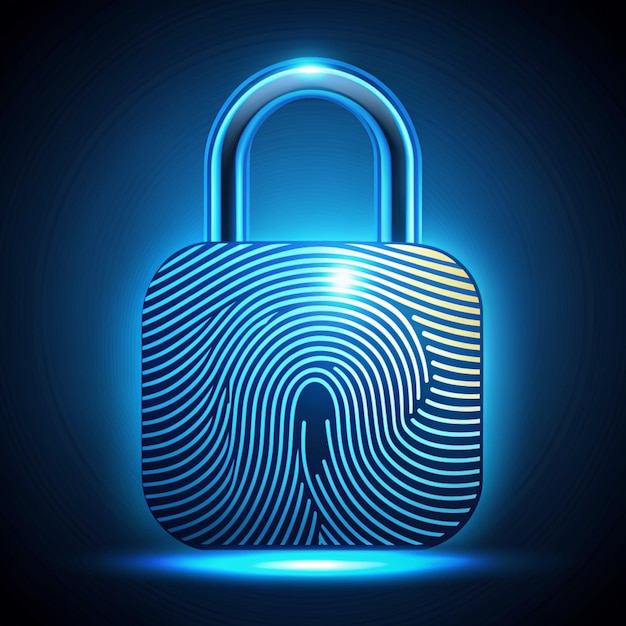 Foto password sicura con identificazione delle impronte digitali per una maggiore sicurezza
