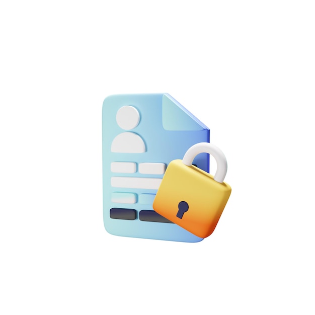 Secure Profile 3D Icon