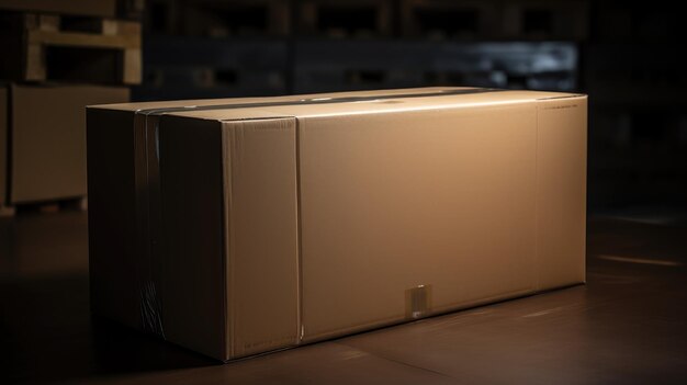 Secure Shipment A Closed Cardboard Box Representing Safe and Reliable Product Packaging