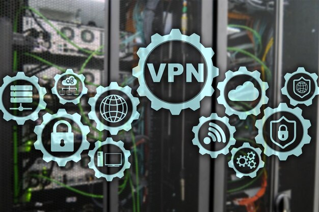 Secure VPN Connection Virtual Private Network or Internet Security Concept