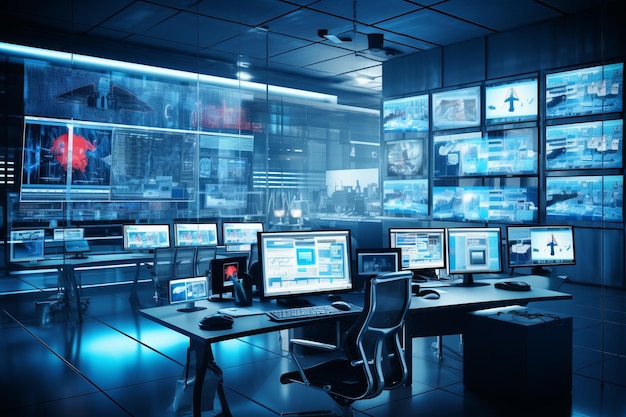 Securing the Future Exploring the HighTech Security Control Room of an Industry 40 Modern Factory