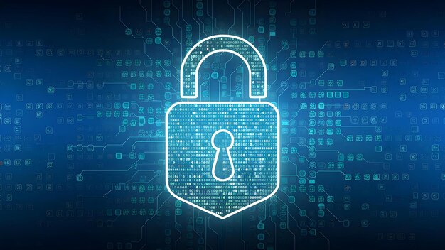 Securing Networks with Digital Locks and Firewalls against Cyber Threats Concept Network Security Digital Locks Firewalls Cyber Threats Data Protection