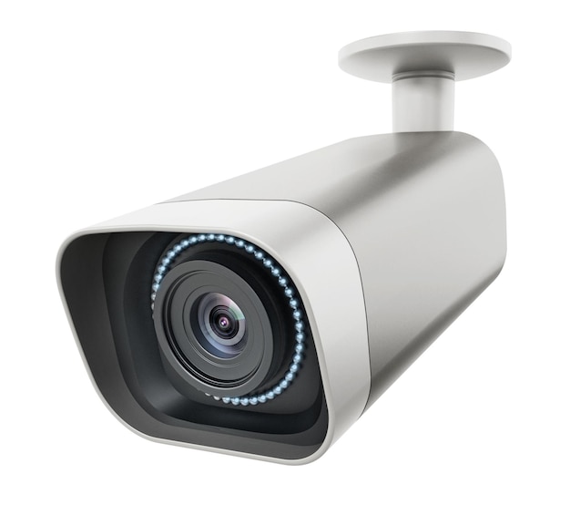 흰색 절연 보안 CCTV 카메라