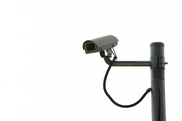 Security CCTV camera for transportation isolated on white background