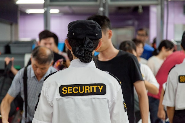 Security check at the Guangzhou metro