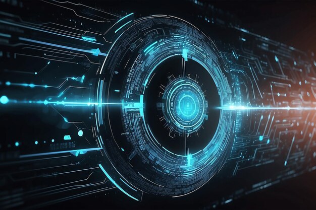 Security cyber digital concept abstract technology background