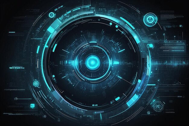 Security cyber digital concept abstract technology background