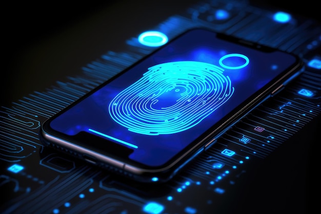 Photo security fingerprint for hand phone