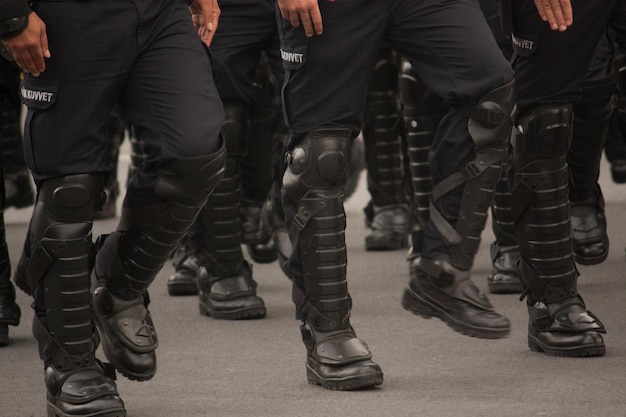 Foto la parata della guardia di sicurezza.