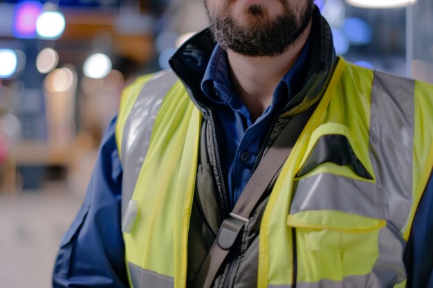 Foto guardia di sicurezza professionista pattuglia di sicurezza uomo di polizia dipendente centro commerciale sicuro affari proteggere servire