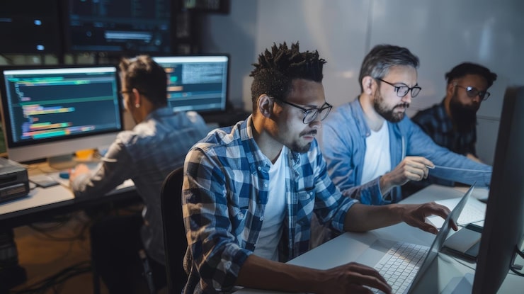 Photo security system developers analyzing application coding method in order to optimize data processing