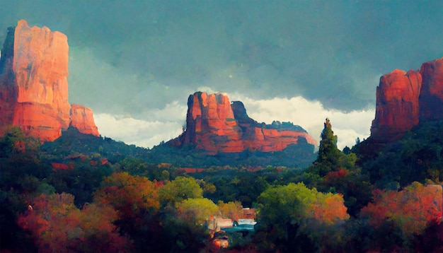 Фото sedona arizona красивые обои для настенного искусства