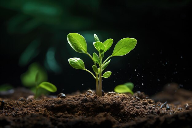 seed plant planting growing plants in nature