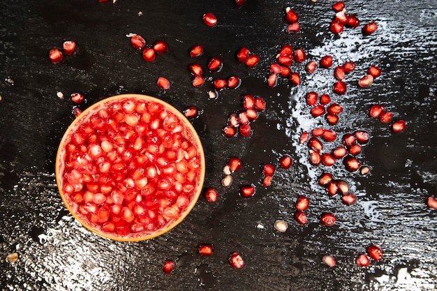 Photo the seed of the pomegranate