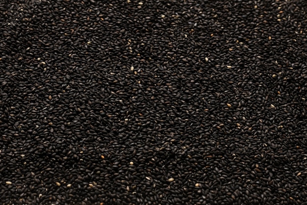 Seeds of a black sesame.