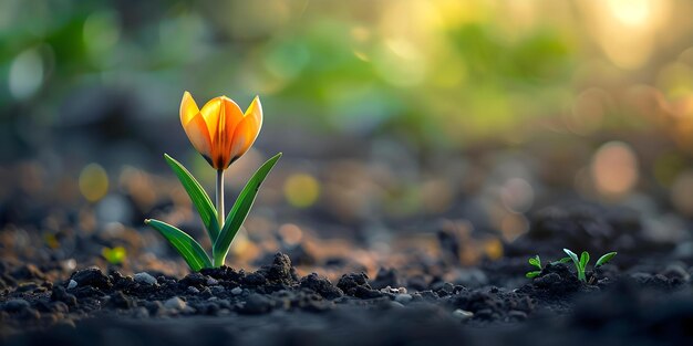 Seeds of Growth How a Budding Flower Seedling Symbolizes Business and Investment Opportunity Concept Business Growth Investment Strategy Seedling Symbolism Bud to Bloom Financial Opportunity