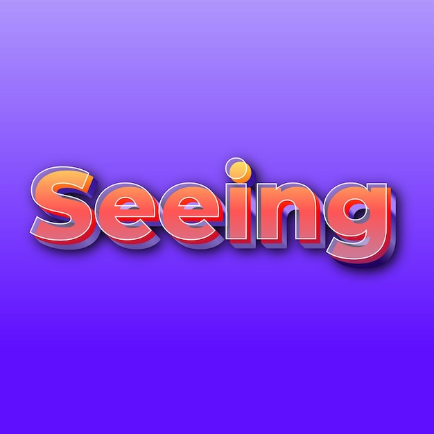 SeeingText effect JPG gradient purple background card photo