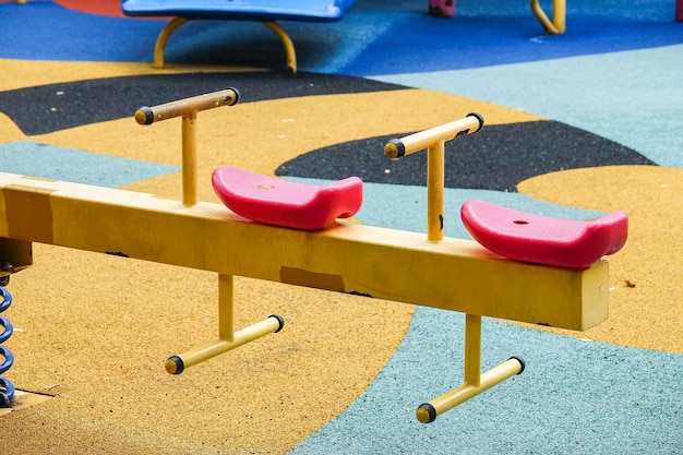 Seesaw in playground