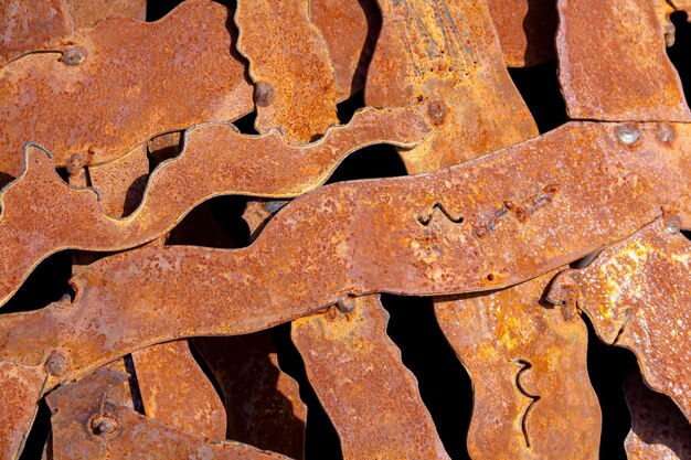 Photo segmented rusty background