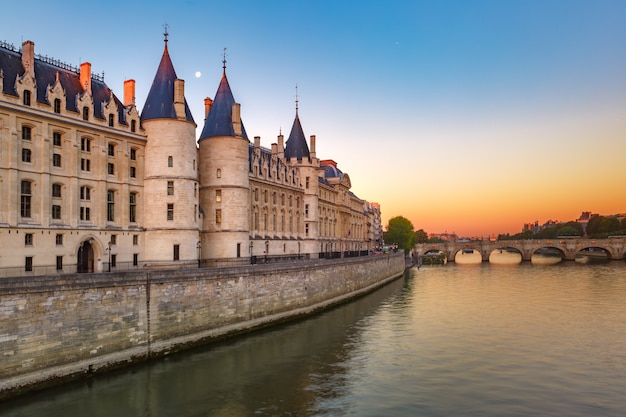 Seine and Conciergerie, Paris, France