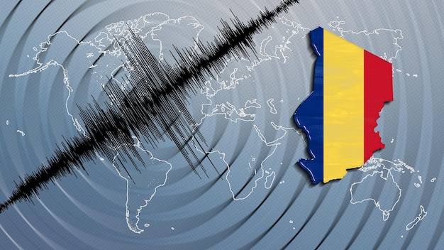 Foto attività sismica terremoto mappa del ciad scala richter