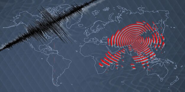 地震活動の地図 - 香港の地図