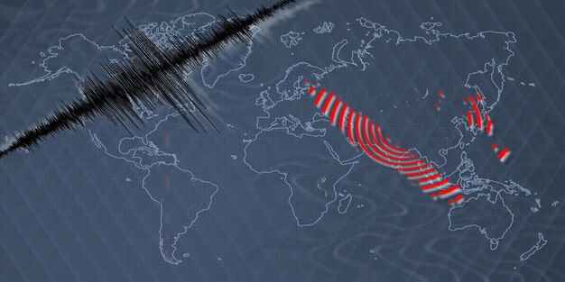 Photo seismic activity earthquake new caledonia map