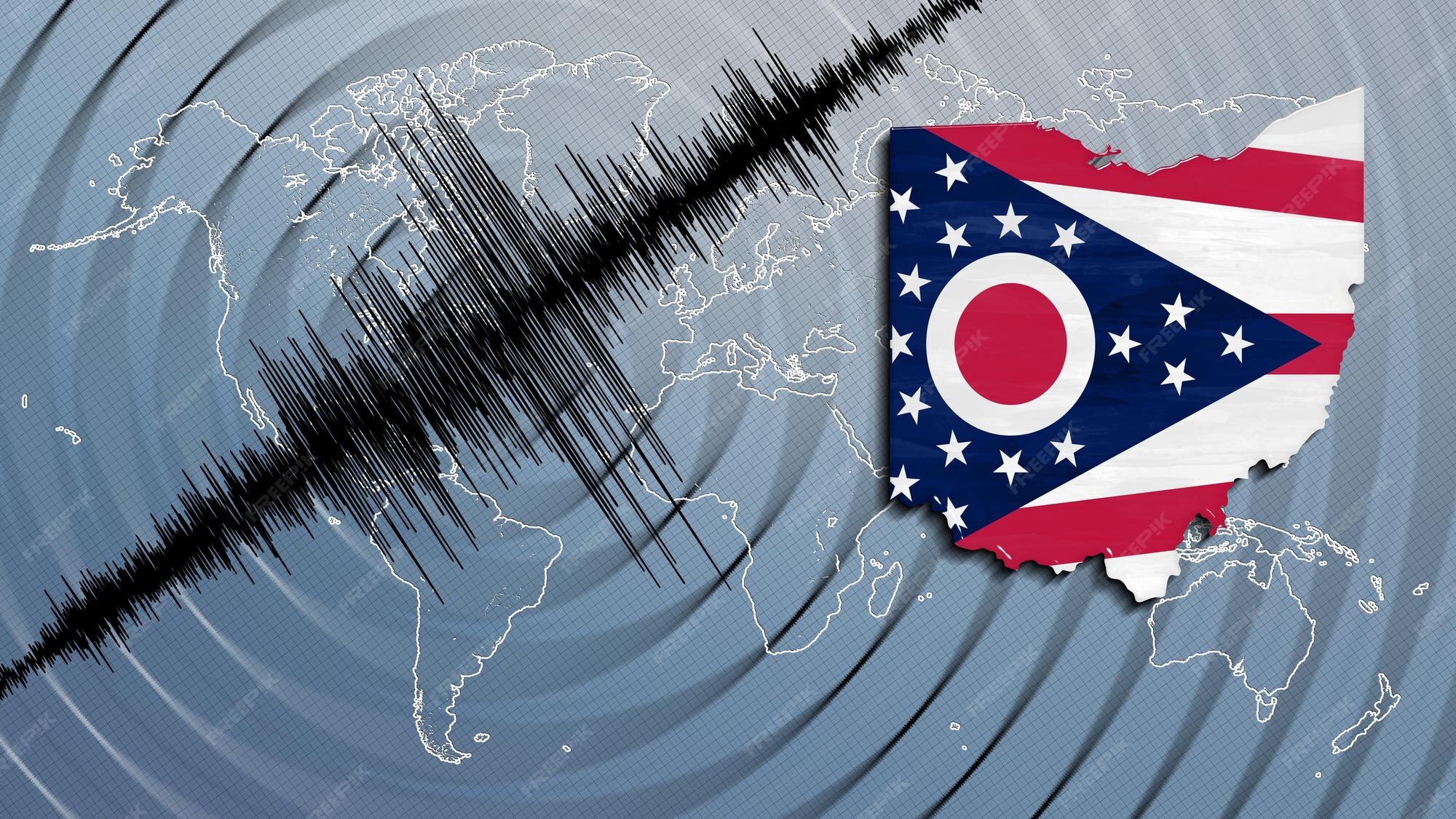 Premium Photo Seismic activity earthquake ohio map richter scale