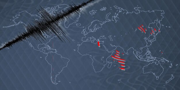 Photo seismic activity earthquake seychelles map