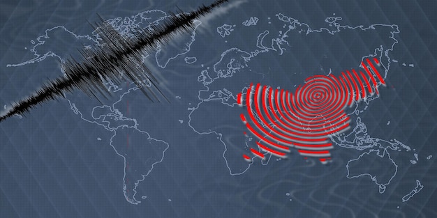 Foto mappa dell'attività sismica del terremoto in slovenia