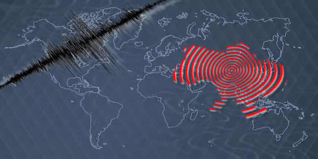 Карта сейсмической активности землетрясения в Украине