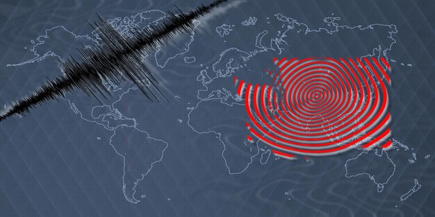 写真 地震活動 ワシントン地図