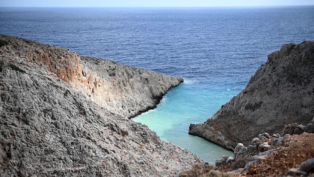 Seitan Limania Agiou Stefanou, strand op Kreta, Griekenland.