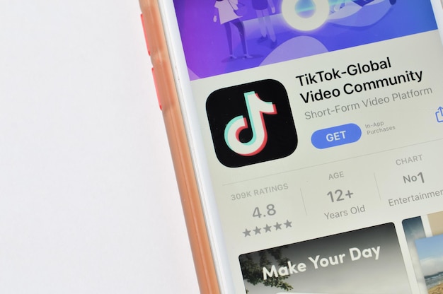 Selangor Malaysia TikTok mobile app on screen