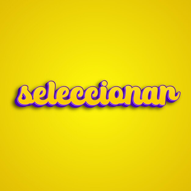 Seleccionar typography 3d design yellow pink white background photo jpg