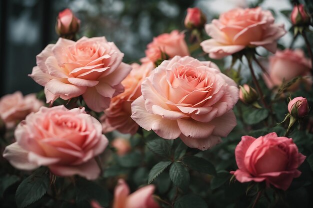 selectieve focusopname van een roze rozenbloesem