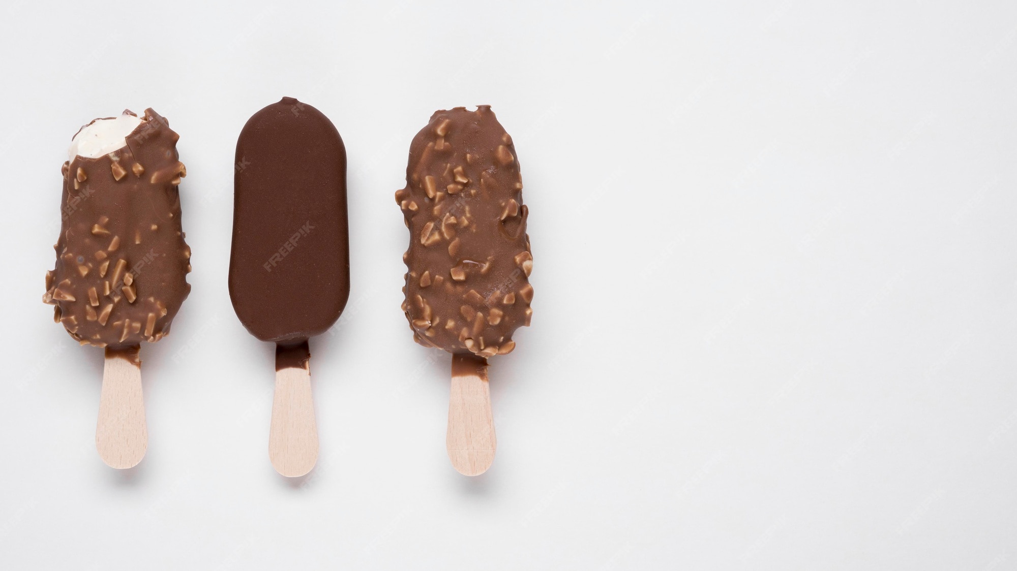 Premium Photo | Selection of chocolate ice creams on the table